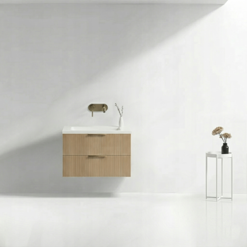 VELDMAN Szafka łazienkowa wisząca ryflowana AMBER 60 dąb