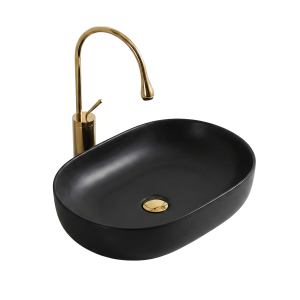 VELDMAN Umywalka ceramiczna 48 cm ANNA SLIM czarny mat