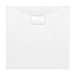 VELDMAN Biały brodzik prysznicowy TORINO SLIM 90 x 90 cm syfon