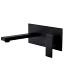 VELDMAN Bateria umywalkowa ścienna CZARNA QUADRO black mat