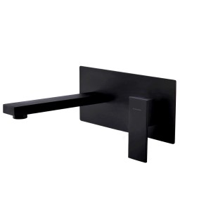 VELDMAN Bateria umywalkowa ścienna CZARNA QUADRO black mat