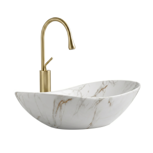 VELDMAN Umywalka nablatowa ZUZAN 48 cm marmur mat