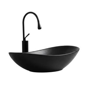 VELDMAN Czarna umywalka nablatowa ZUZAN 60 cm mat