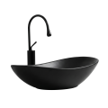 Czarna umywalka nablatowa ZUZAN BLACK  Veldman z czarną baterią