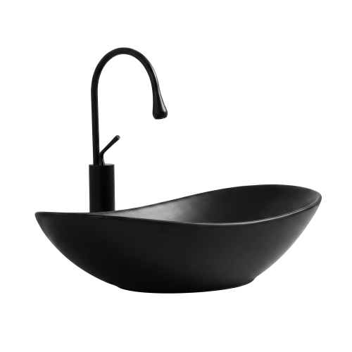 VELDMAN Umywalka nablatowa ZUZAN czarny mat