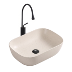 VELDMAN Umywalka ceramiczna nablatowa TOKYO SLIM PIASKOWY BEŻ
