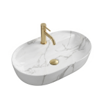 VELDMAN Umywalka ceramiczna nablatowa HANNA 61 cm MARMUR POŁYSK