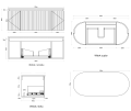 Rysunek techniczny szafki VERRA 120 cm