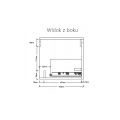 Rysunek techniczny szafki VERRA 160 cm - widok z boku