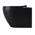 Czarna misa WC z deską wolnoopadającą slim Vito Black Mat Veldman