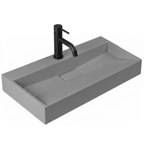 VELDMAN Szara umywalka z konglomeratu DEXTER GREY MAT 80/1