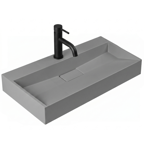 VELDMAN Szara umywalka z konglomeratu DEXTER GREY MAT 80/1