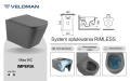 Szara wisząca misa WC IMPERIA SLIM, rysunek techniczny