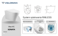 Biała wisząca misa WC SONATA STANDARD, rysunek techniczny