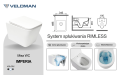 Biała wisząca misa WC IMPERIA SLIM, rysunek techniczny