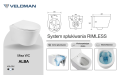 Biała wisząca misa WC ALBA SLIM, rysunek techniczny