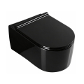 Czarna misa WC z deską wolnoopadającą slimLorent Black Veldman