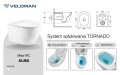 Biała wisząca misa WC ALMA SLIM, rysunek techniczny