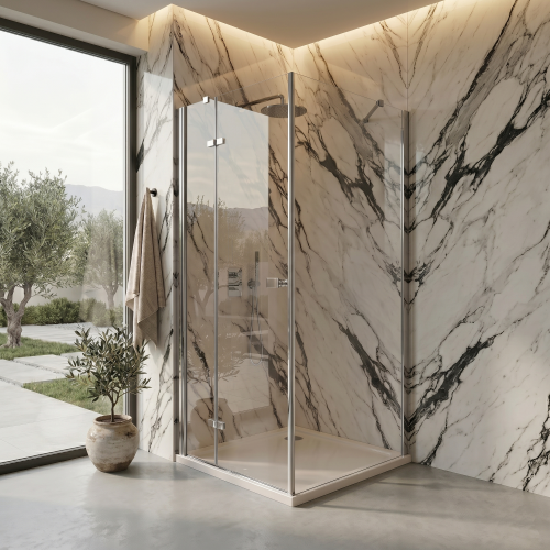 VELDMAN Kabina prysznicowa KARLO 8 mm 100 x 80 cm