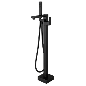 VELDMAN Czarna bateria wannowa wolnostojąca QUADRO black