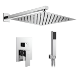 VELDMAN Zestaw prysznicowy podtynkowy QUADRO chrom deszczownica 25x25