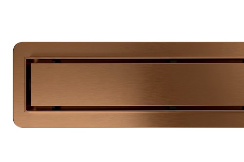 VELDMAN Odpływ liniowy niski syfon VECTOR 2w1 60 cm miedź szczotkowana 