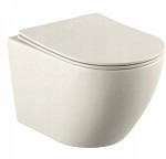 VELDMAN Misa WC VITO BEŻOWY MAT Rimless TORNADO deska slim kaszmir