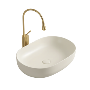 VELDMAN Umywalka ceramiczna ANNA SLIM 48 cm BEŻOWY MAT kaszmir