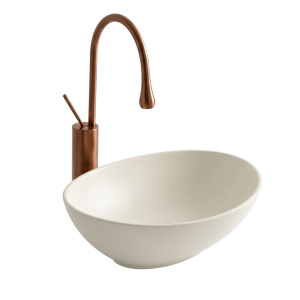 VELDMAN Umywalka ceramiczna 40 cm VERA BEŻOWY MAT kaszmir