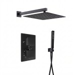VELDMAN Zestaw prysznicowy podtynkowy termostatyczny 1008 czarny black mat