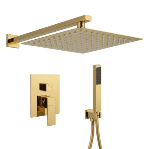 VELDMAN Zestaw prysznicowy podtynkowy QUADRO złoty gold
