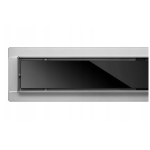 VELDMAN Czarny szklany odpływ liniowy NEXT niski obrotowy syfon