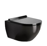 VELDMAN MUSZLA WC RIMLESS CZARNA + DESKA WOLNOOPADAJĄCA VERA DUROPLAST 