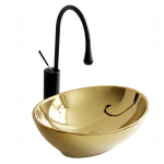 VELDMAN Umywalka ceramiczna 40 cm VERA złota