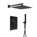 VELDMAN Zestaw prysznicowy podtynkowy termostatyczny 1008 czarny black mat