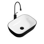 VELDMAN Umywalka ceramiczna  TOKYO SLIM czarno biała