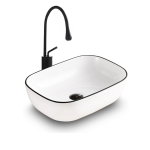 VELDMAN Umywalka ceramiczna TOKYO SLIM czarna krawędź