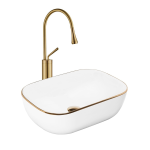 VELDMAN Umywalka ceramiczna TOKYO SLIM złota krawędź